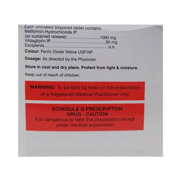 Vildanat M 1000mg Sr Strip Of 10 Tablets