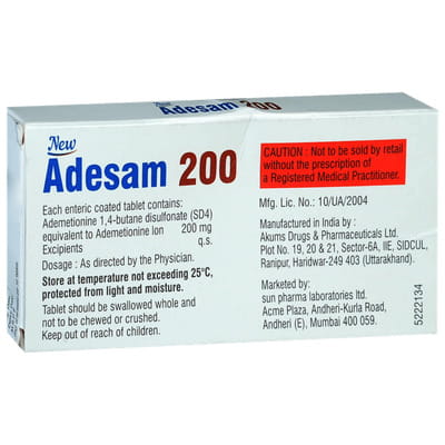 New Adesam 200mg Strip Of 10 Tablets