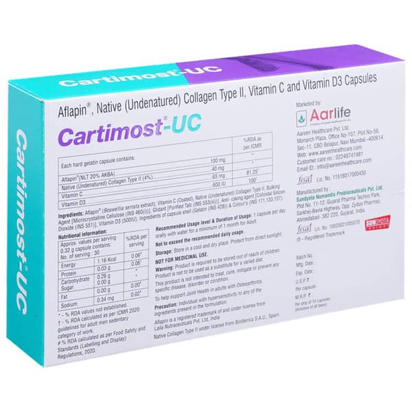 Cartimost Uc Strip Of 10 Capsules