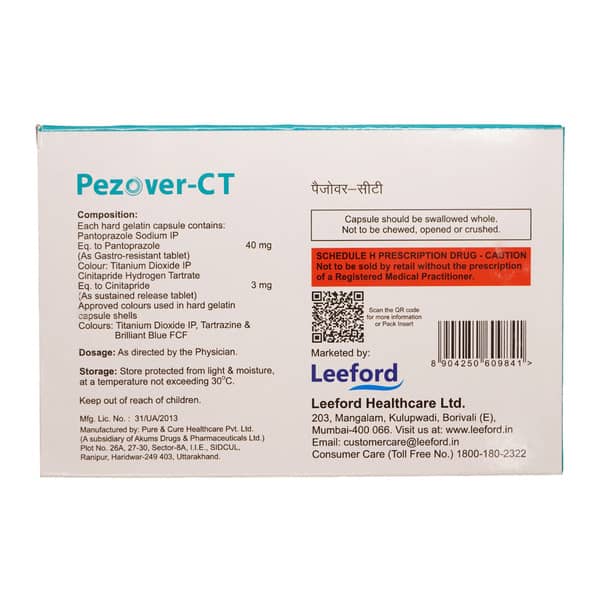 Pezover Ct Strip Of 10 Capsules