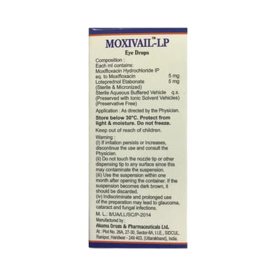 Moxivail Lp Bottle Of 5ml Eye Drops