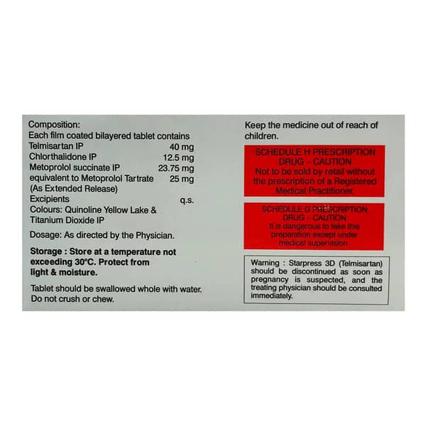 Starpress 3D 25/12.5 Strip Of 10 Tablets