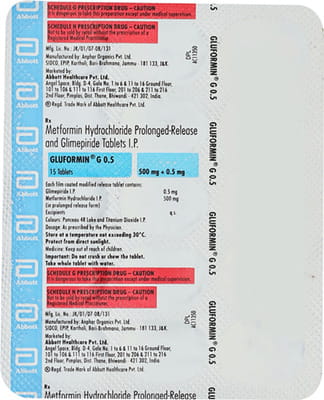 Gluformin G 0.5mg Strip Of 15 Tablets