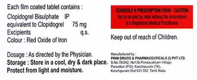 Clopiton 75mg Strip Of 10 Tablets