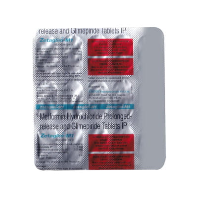 Zetaglim M 1mg Strip Of 15 Tablets