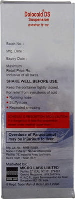 Dolocold Ds Bottle Of 60ml Suspension