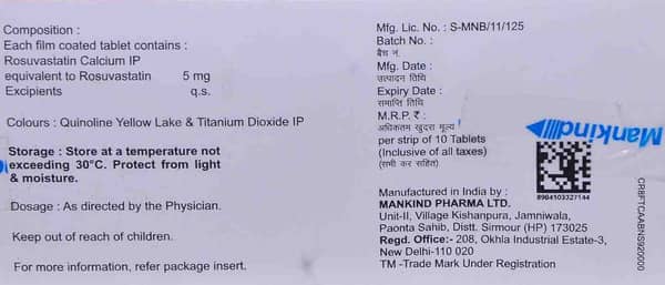 Statpure 5mg Strip Of 10 Tablets