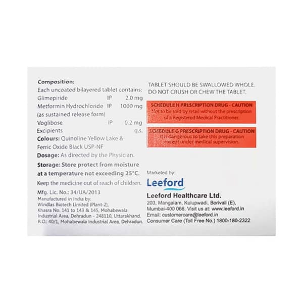 Dailyvog Gm 2mg Forte Strip Of 10 Tablets