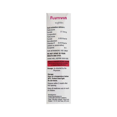 Flutivin 120md Bottle Of 6gm Nasal Spray