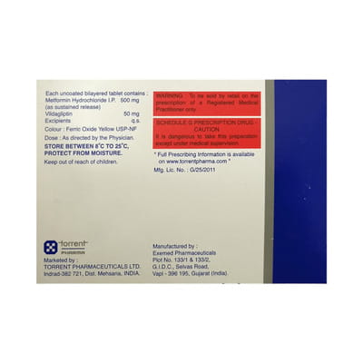 Torglip M Sr 500mg Strip Of 10 Tablets