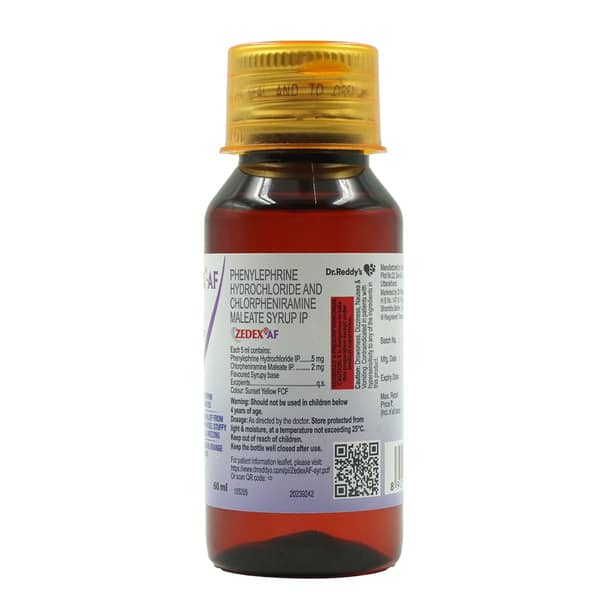 Zedex Af Delicious Orange Flavour Bottle Of 60ml Syrup