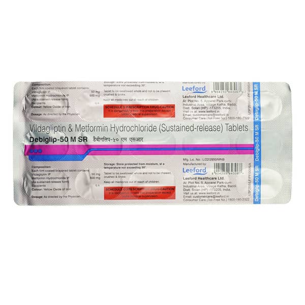 Debiglip 50mg M Sr Strip Of 15 Tablets