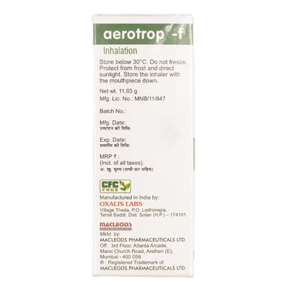 Aerotrop F 6/9mcg Box Of 180md Metered Dose Inhaler
