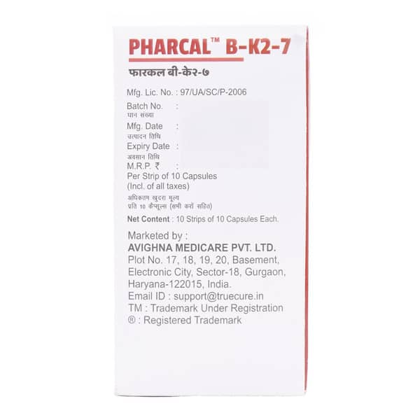 Pharcal B K2 7 Strip Of 10 Softgel Capsules