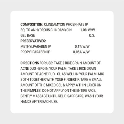 Acne Duo Cl Bottle Of 10gm Gel