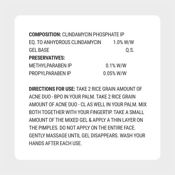 Acne Duo Cl Bottle Of 10gm Gel