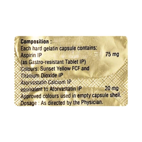 Tonact Asp 20/75mg Strip Of 10 Capsules
