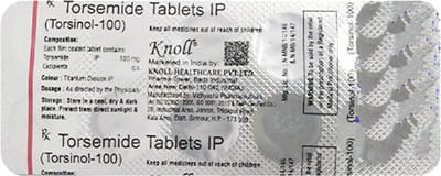 Torsinol 100mg Strip Of 10 Tablets