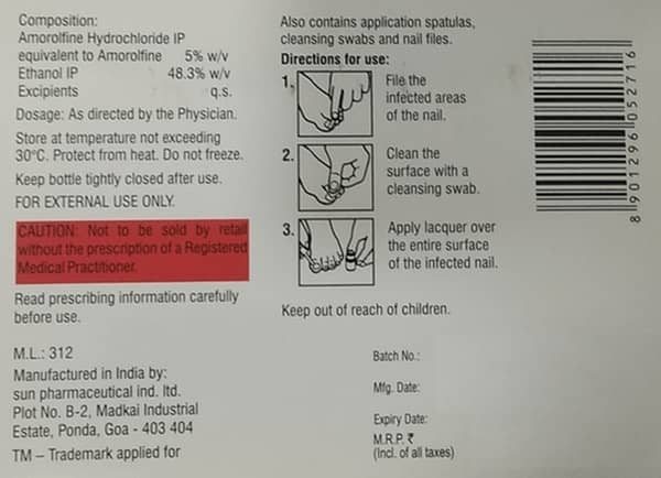 Fungicros Bottle Of 2.5ml Nail Lacquer