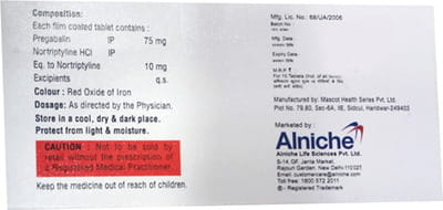 Gabaniche Nt 75/10mg Strip Of 10 Tablets