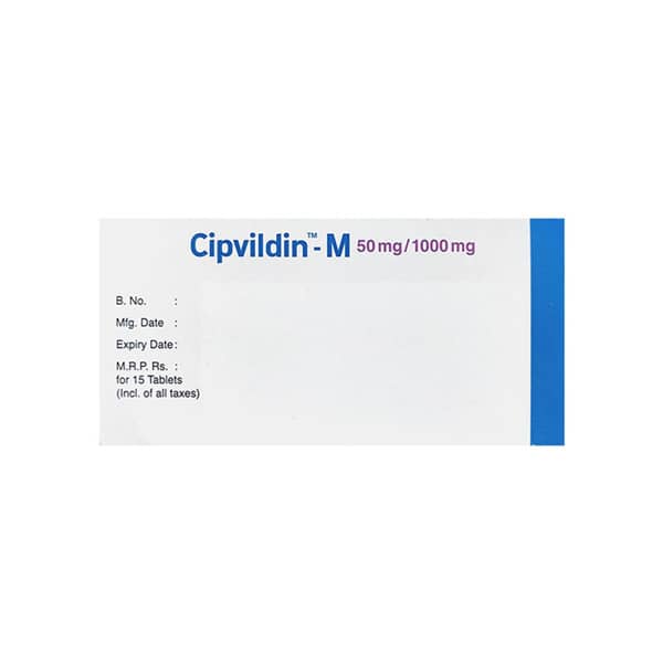 Cipvildin M 50/1000mg Strip Of 15 Tablets