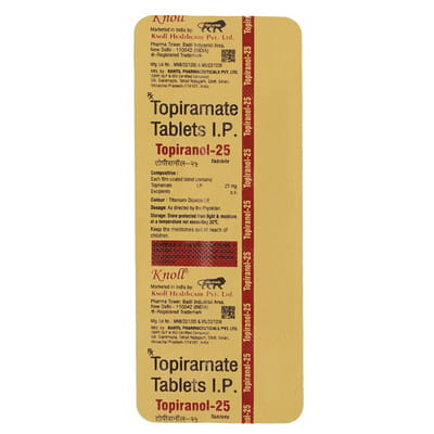Topiranol 25mg Strip Of 10 Tablets