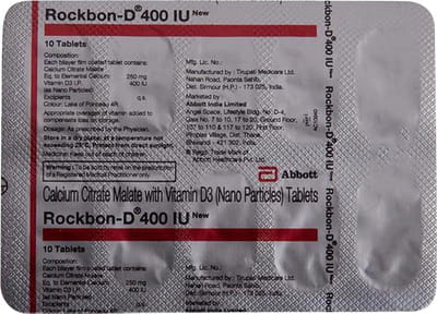 Rockbon D 400iu New Strip Of 15 Tablets