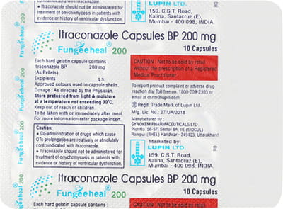 Fungeeheal 200mg Strip Of 10 Capsules
