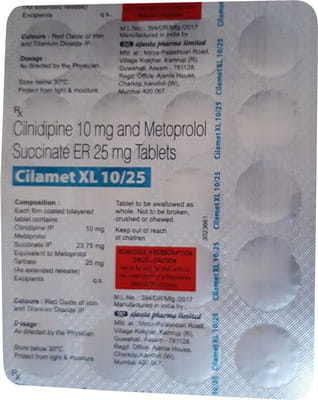 Cilamet Xl 10/25mg Strip Of 20 Tablets