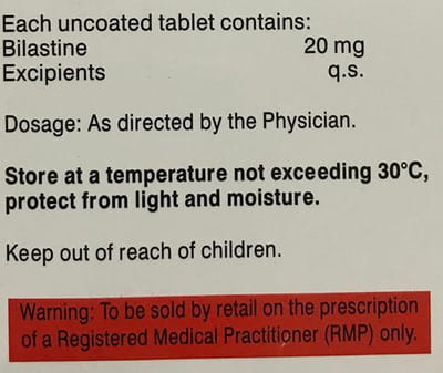 Byloza 20mg Strip Of 10 Tablets