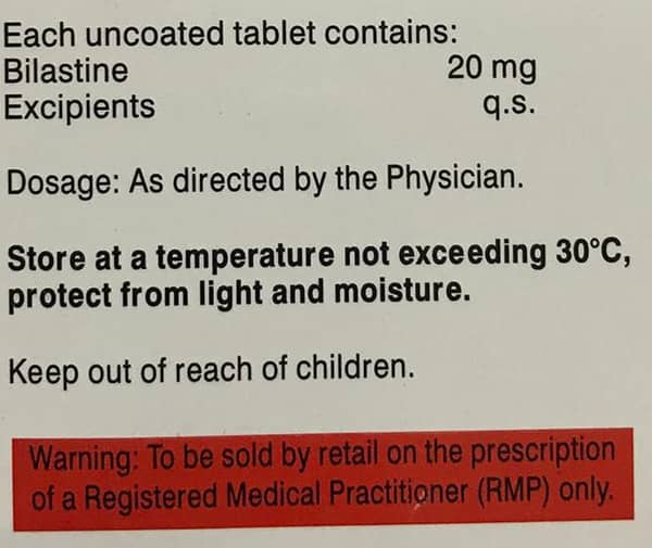 Byloza 20mg Strip Of 10 Tablets