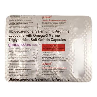 Quogress New Strip Of 15 Softgel Capsules