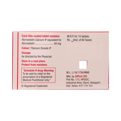 Lipivas 40 Mg Strip Of 10 Tablets
