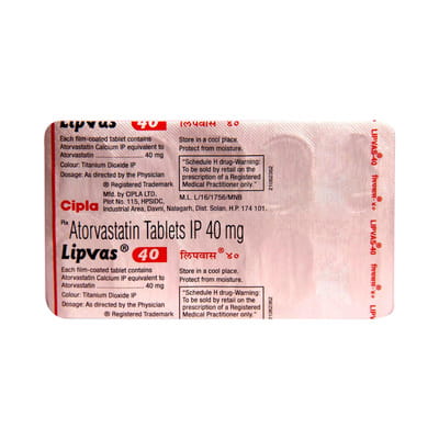 Lipivas 40 Mg Strip Of 10 Tablets