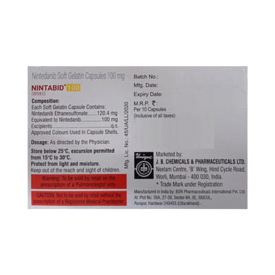 Nintabid 100mg Strip Of 10 Capsules