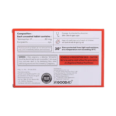 Aidsartan 80mg Strip Of 10 Tablets