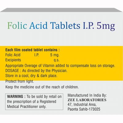 Folizee 5mg Strip Of 30 Tablets