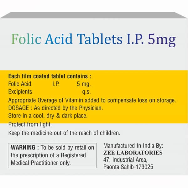 Folizee 5mg Strip Of 30 Tablets