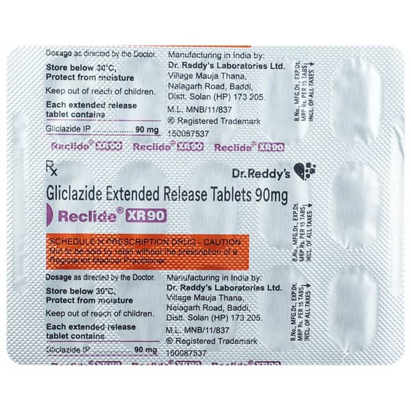 Reclide Xr 90mg Strip Of 15 Tablets