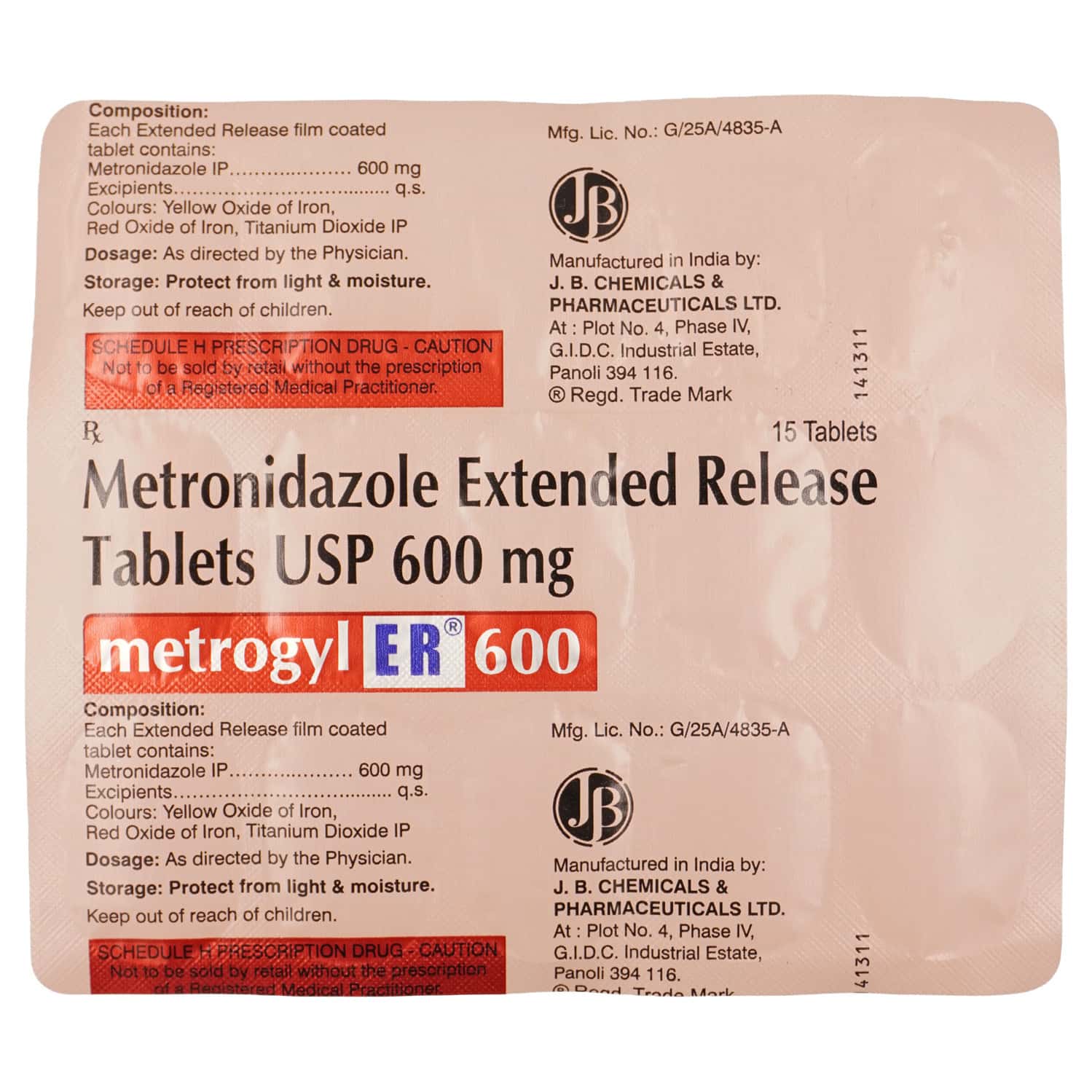 metrogyl er 600mg tablets