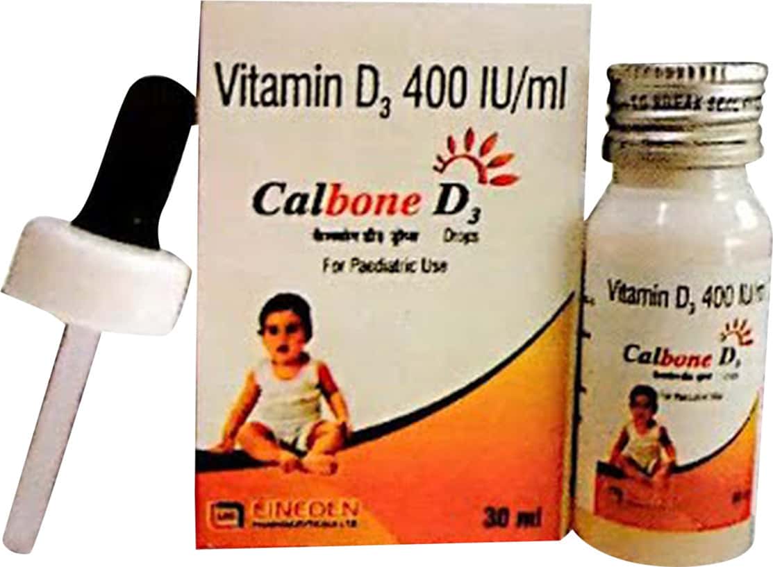 Calbone D3 400 IU Oral Drop (30): Uses, Side Effects, Price & Dosage ...
