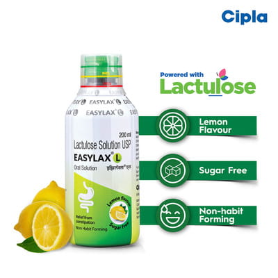 Easylax L Lemon Flavour Sugar Free Bottle Of 200ml Oral Solution
