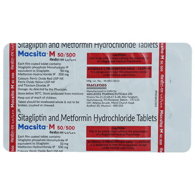 Macsita M 50/500mg Strip Of 10 Tablets