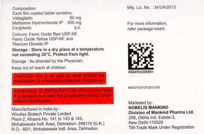 Zukanorm M 50/500mg Strip Of 10 Tablets