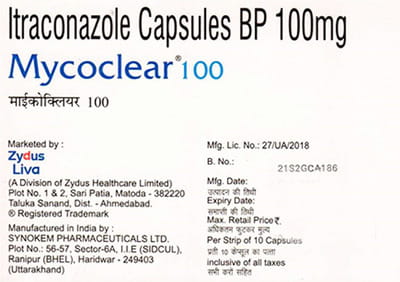 Mycoclear 100mg Strip Of 10 Capsules