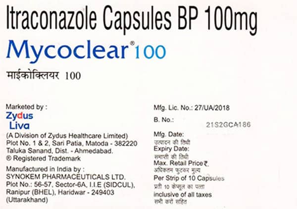 Mycoclear 100Mg Strip Of 10 Capsules