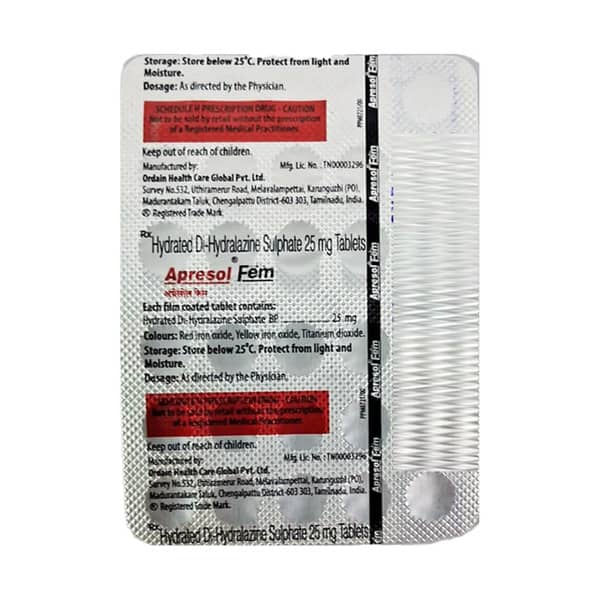 Apresol Fem 25Mg Strip Of 30 Tablets