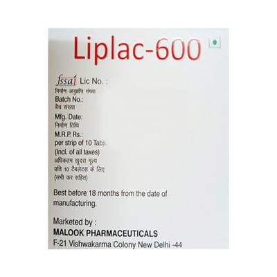Liplac 600mg Strip Of 10 Tablets