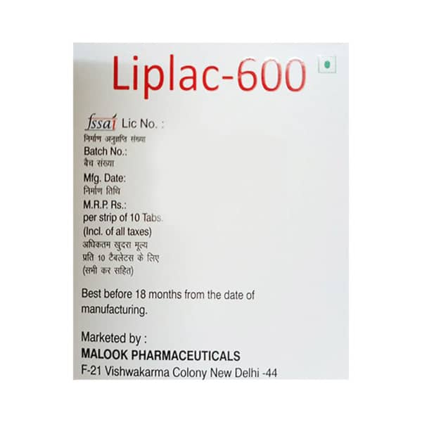 Liplac 600mg Strip Of 10 Tablets