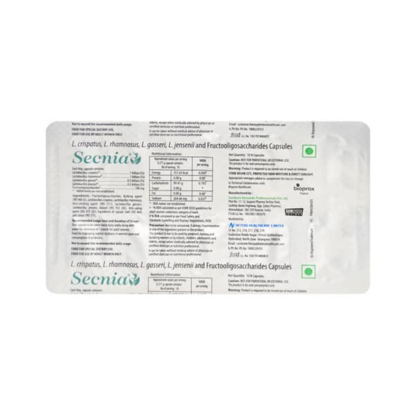 Secnia Strip Of 10 Capsules